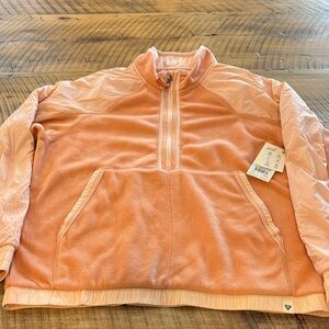 Women's Nila Hybrid Quarter-Zip Jacket in color Canyon sunset